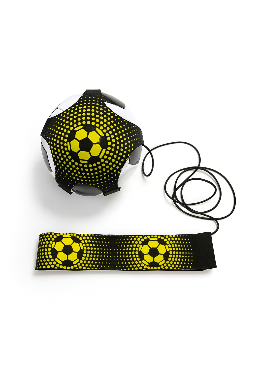 Solo Soccer Trainer Kick Trainer with Adjustable Waist Belt and Elastic Cord – Football Practice Training Aid for Ball Control, Passing, Shooting, and Juggling – Perfect for Kids, Teens, and Adults