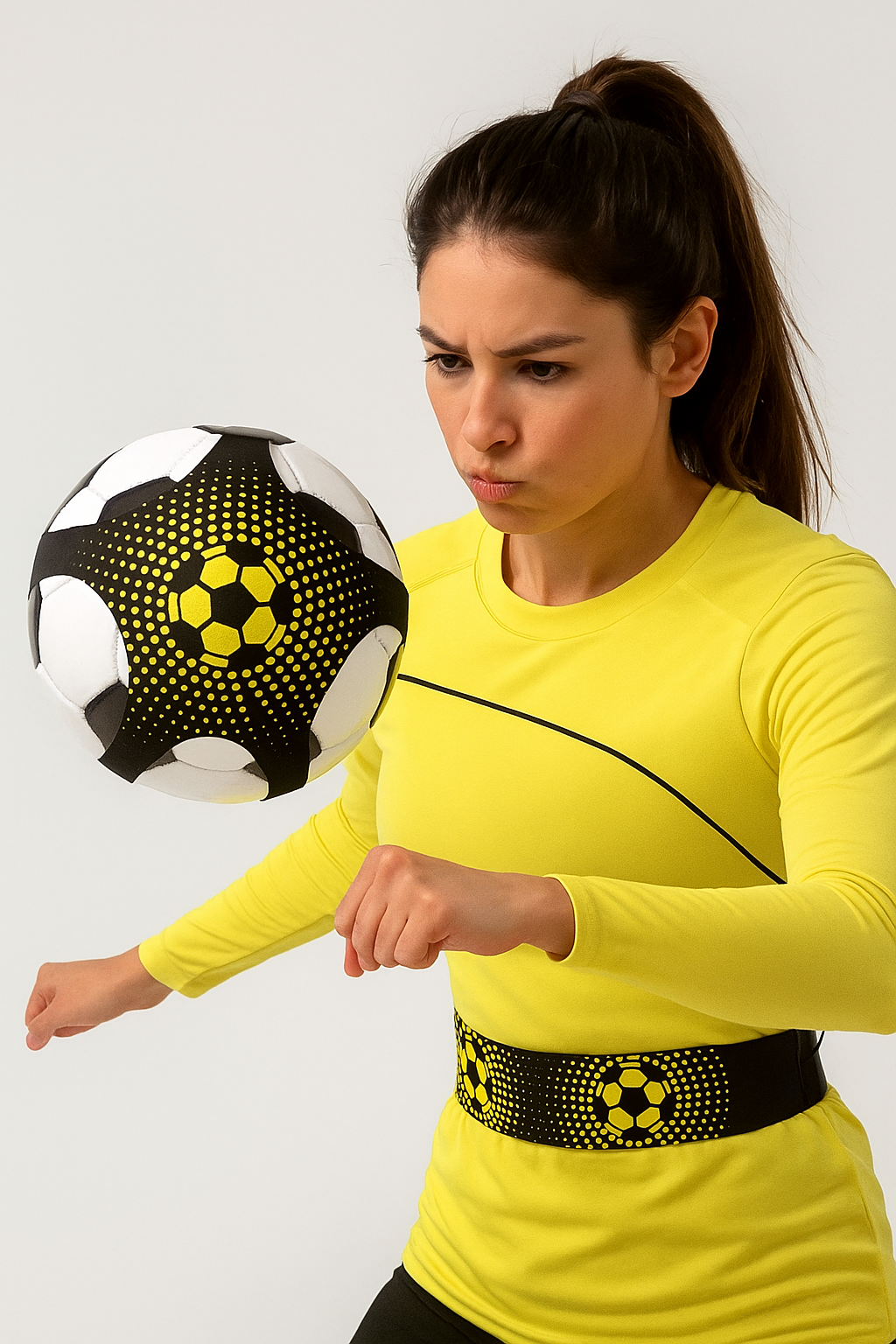 Solo Soccer Trainer Kick Trainer with Adjustable Waist Belt and Elastic Cord – Football Practice Training Aid for Ball Control, Passing, Shooting, and Juggling – Perfect for Kids, Teens, and Adults