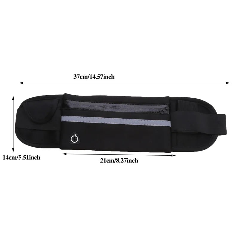 Sport Running Waist Bag for Women Men Comfortable Gym Fanny Bag Safty Tape Cycling Phone Case Running Belt